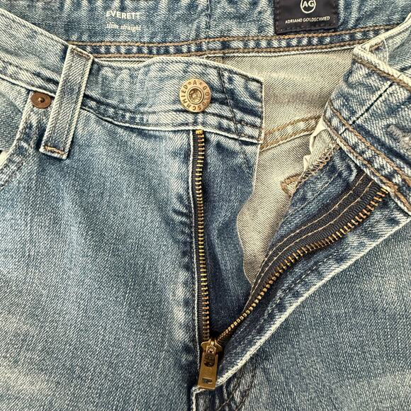 AG Everett Slim Straight Leg Jeans Men's Denim Size W34 x L32 Light Wash - Picture 3 of 11